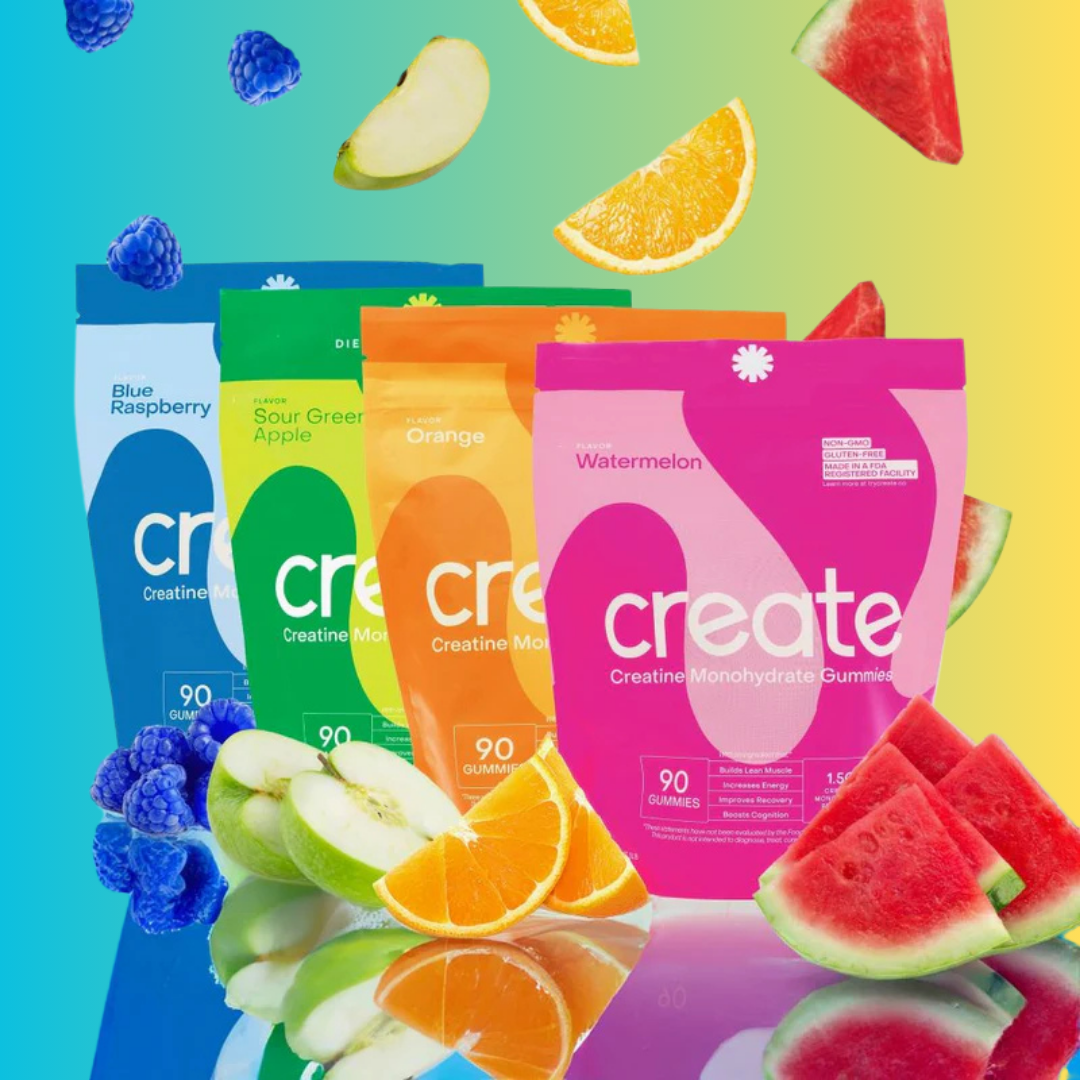 Create Creatine Monohydrate Gummies, 1.5 g per Gummy, 4-Pack