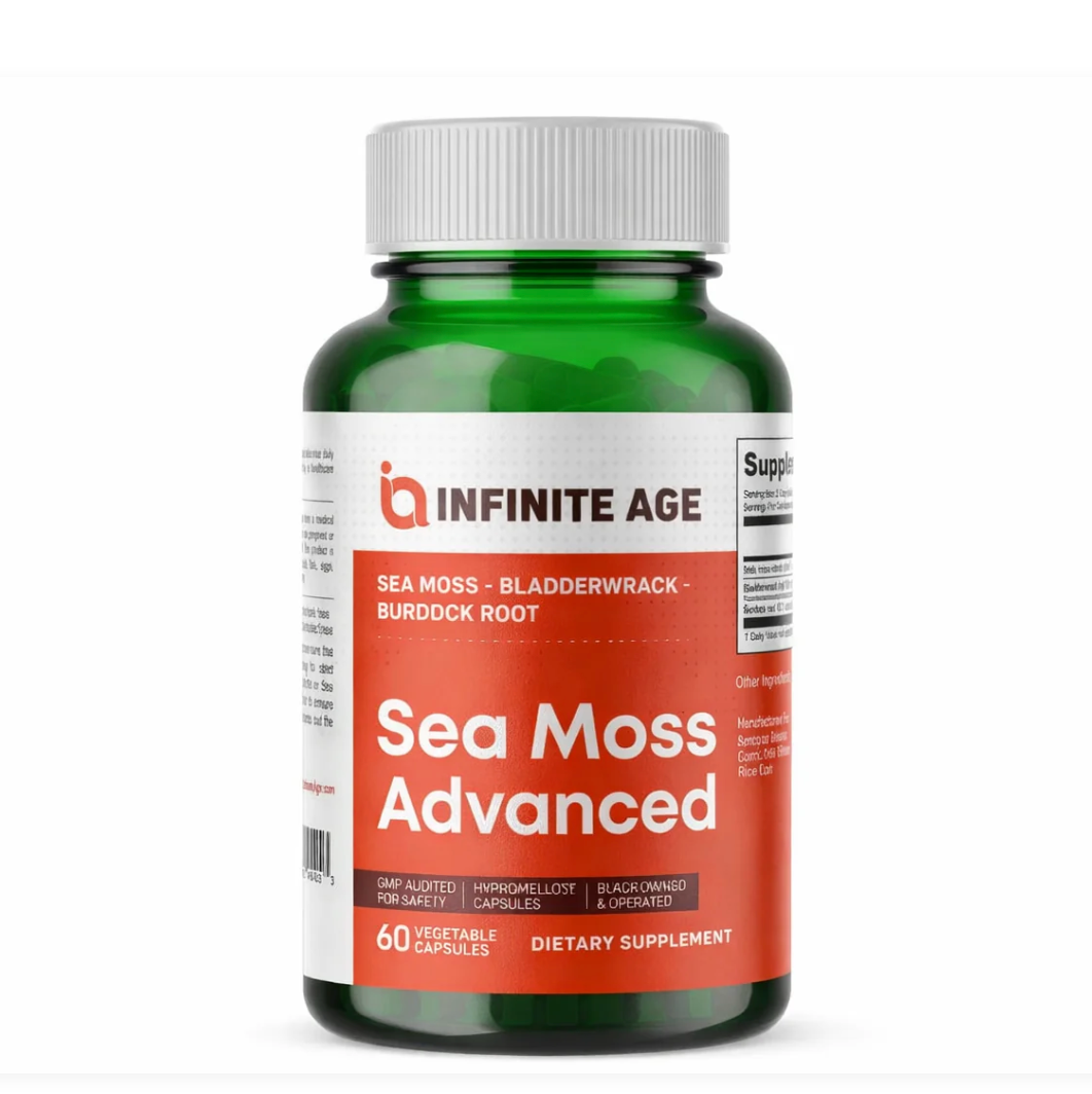 Infinite Age Sea Moss Advanced Superfood, 1250 mg, 60 Count