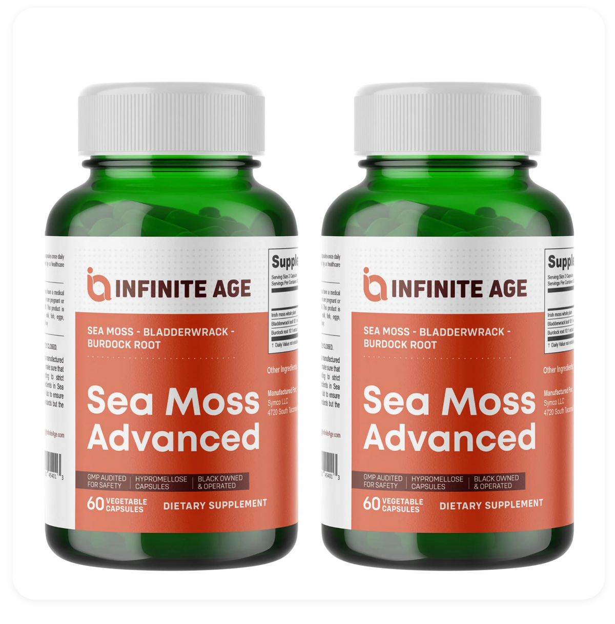Infinite Age Sea Moss Advanced Superfood, 1250 mg, 120 Count
